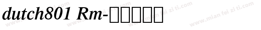 dutch801 Rm字体转换